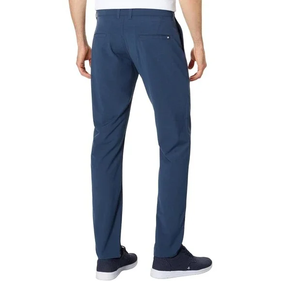 TravisMathew Otc Tech Chino Pants Men's 32 Navy Cotton Blend Straight Leg KFC417
